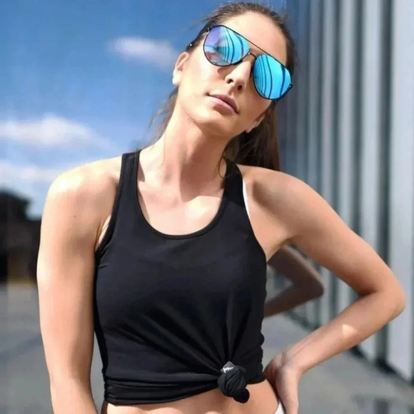 Rokwolf Women's Pima Cotton Lounge Tank Burnt Olive Green - Picture 4 of 4